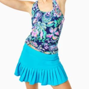 UPF 50+ Luxletic Taye Skort Lilly Pulitzer - Turquoise Oasis